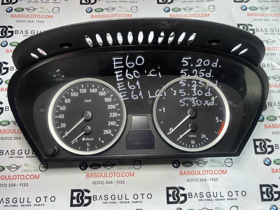 BMW E60 DİZEL 9958600 KM SAATİ KADRAN GÖSTERGE  PANELİ