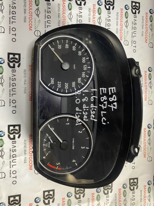 BMW E87 dizel KM SAATİ KADRAN  GÖSTERGE PANELİ  6947136