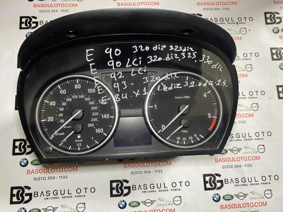 BMW E90 E84 X1  E92 E93 DİZEL KM SAATİ  KADRAN GÖSTERGE PANELİ  9220964