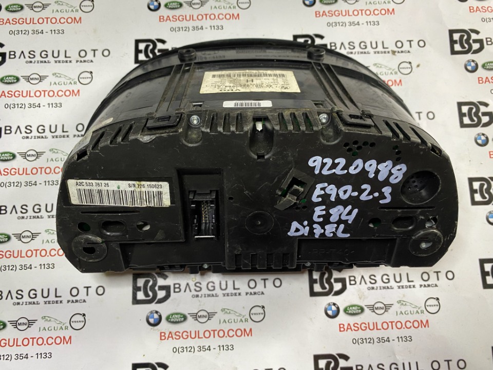 bmw e90 e92 e93 e84 x1 dizel km saati kadran gösterge paneli  9220988