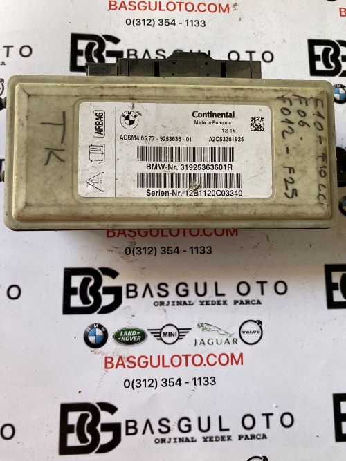 BMW F10 F01 F30 F25 9253636 AİRBAG BEYNİ-BEYİN ORJİNAL ÇIKMA