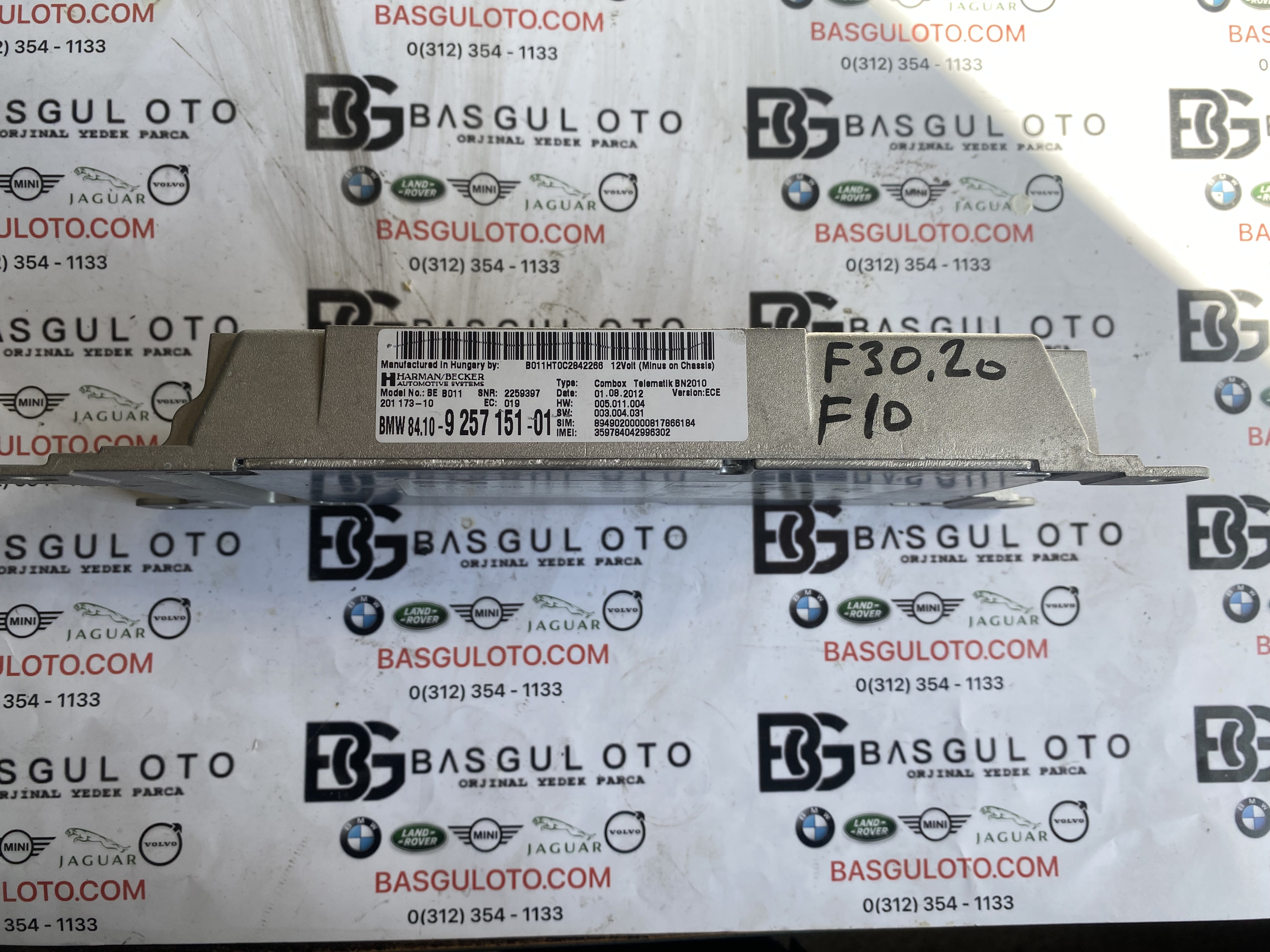 BMW F10 F20 F30 F25 BLUETOOTH MODÜLÜ 9257151 ORJİNAL ÇIKMA