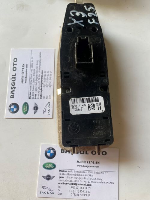 BMW F30 F-SERİSİ X3F25  CAM KUMANDA PANELİ 9208111 ORJİNAL ÇIKMA 