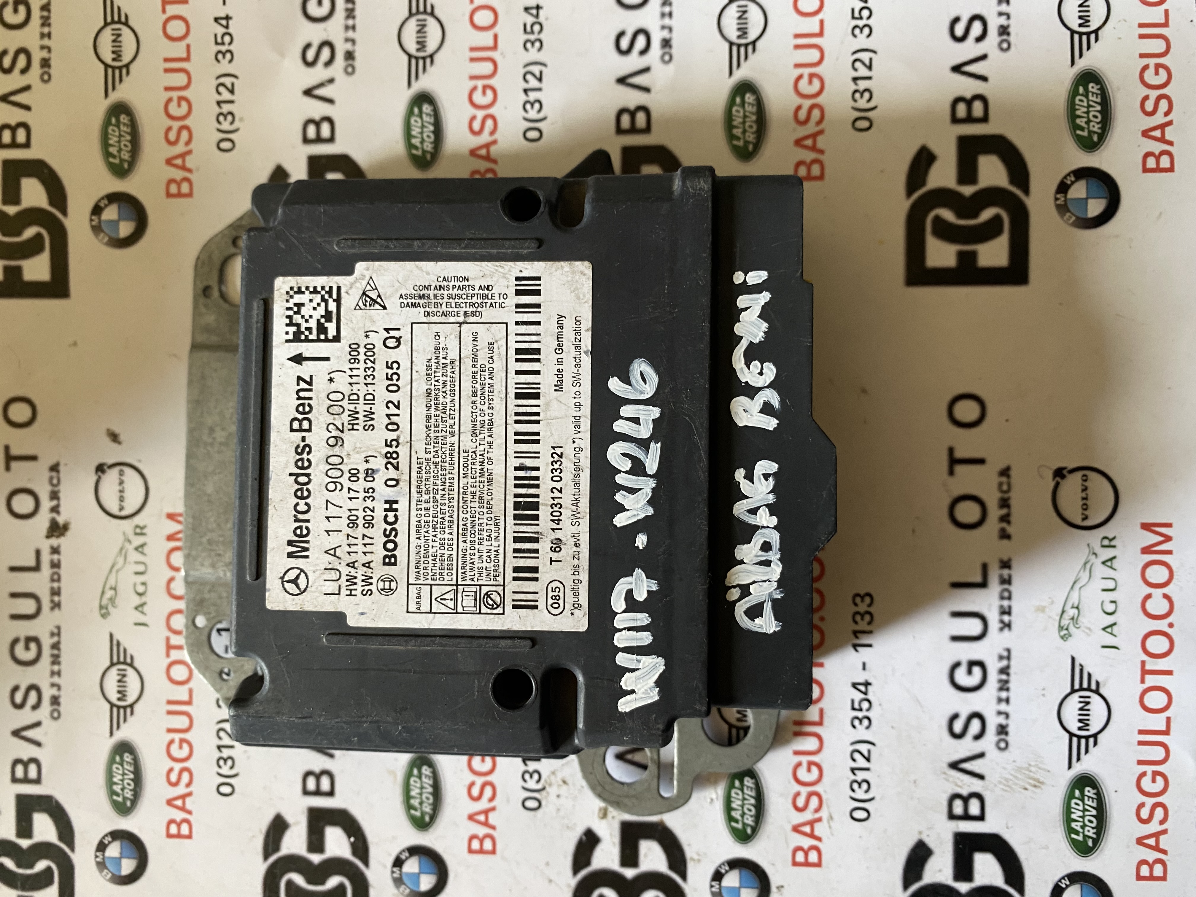 MERCEDES W117 W246 AİRBAG BEYNİ A1179009200 ORJİNAL ÇIKMA 