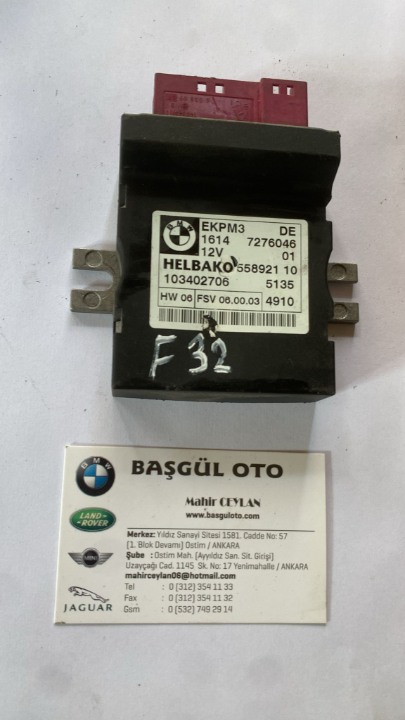 BMW F32 YAKIT RÖLESİ 7276046 ÇIKMA ORJİNAL